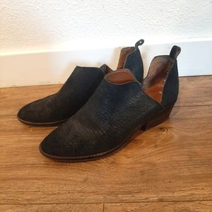 Lucky Brand Suede Leather Pattern Booties